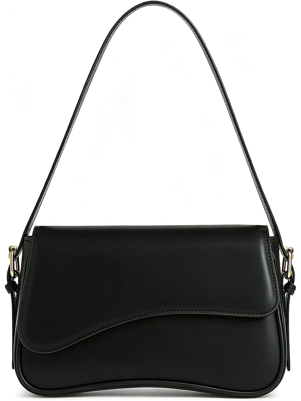 〽️ Women's Black Pu Leather Underarm Adjustable Strap Imported Crossbody Bag